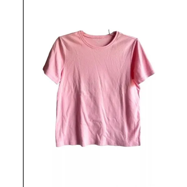 L.L.Bean Pink Cotton Tee Short-Sleeve Crewneck Pullover Size M - Image 2