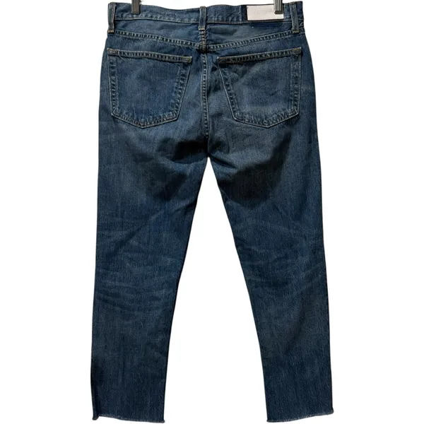 RE/DONE Originals Relaxed Crop Jeans Women's 27 Mid Blue Vintage Wash USA‎ Made - Image 2