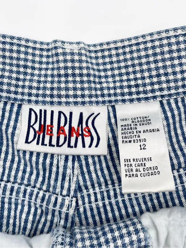 Vintage 90s Y2K Bill Blass Jeans Gingham Denim Mom Shorts Size 12 Cotton Preppy - Image 5