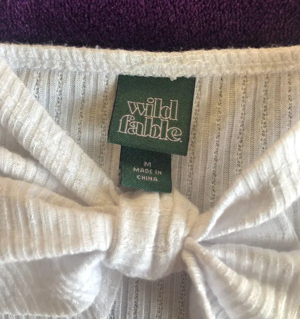 Wild Fable White Puff Sleeve Bodysuit - Image 3