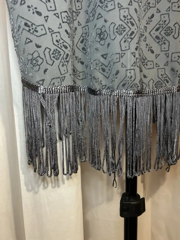 Hollister Tank Top Womens XS Gray Crop Top Fringe - Image 4