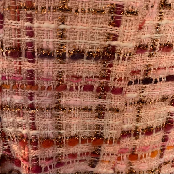 Tibi Tweed Pink Lined Skirt Size 6 Wool Linen Blend - Image 3