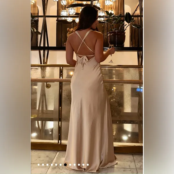 NWOT SHOW ME YOUR MUMU - Anderson Maxi Dress size medium color: champagne - Image 5