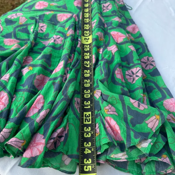 RHODE Casey Green and Pink Floral Dress - Image 11
