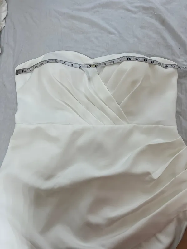 NWT Miss Veil Off-White Mini Dress Puff Sleeve Corset Bow Bridal - Image 7