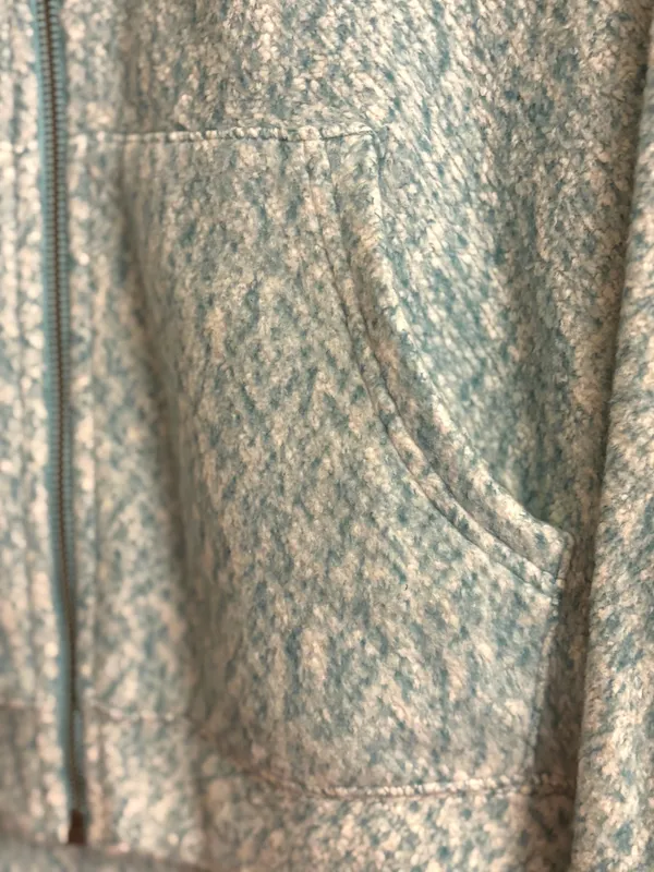 LL Bean Women’s Small Mottled Full Zip Fleece Cardigan Heathered Gorpcore Fitted - Image 7