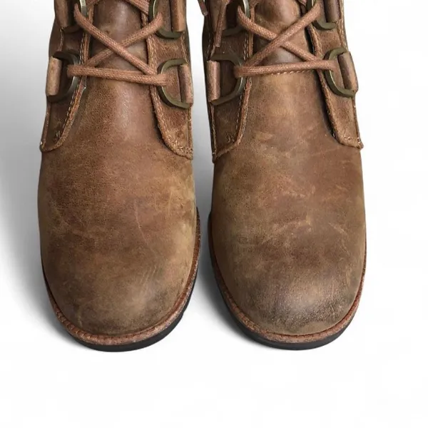 Sorel Womens Size 8 Brown Suede Lace Up Ankle Fashion Boots Bootie - Image 5