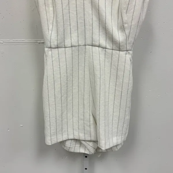 Wilfred Aritzia Ècoulement‎ Romper in Espace Wrap Top Sz 4 White Blue - Image 5