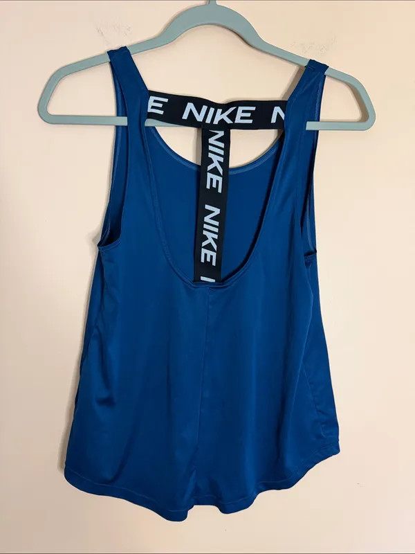 Nike Women's Blue Racerback Athletic Tank - Image 3