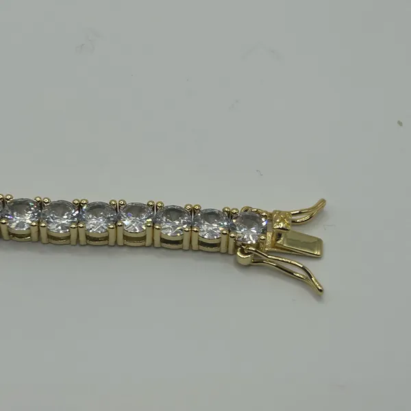 Kristalize Jewelry Moissanite Tennis Bracelet Gold 5mm 7 Inch Brand New VVS1 Crazy Shine No Pass - Image 5