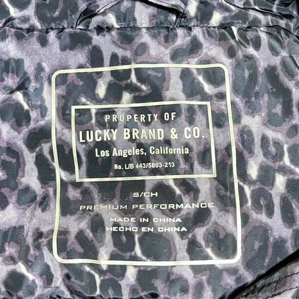 Lucky Brand Premium Performance Leopard Print Rain Jacket S - Image 8