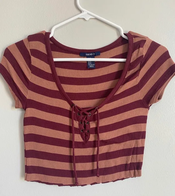 Forever 21 Lace-up Crop Top - Image 2