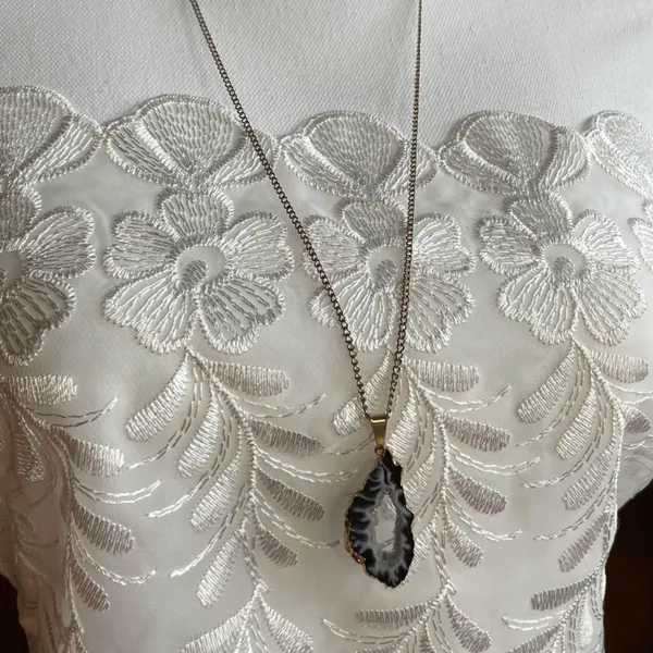 Black agate pendant necklace - Image 6
