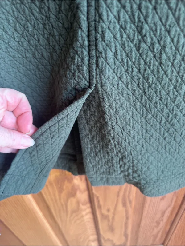 Madewell Diamond Jacquard Shaw Blazer Dark Forest Green Size Medium 100% cotton - Image 5