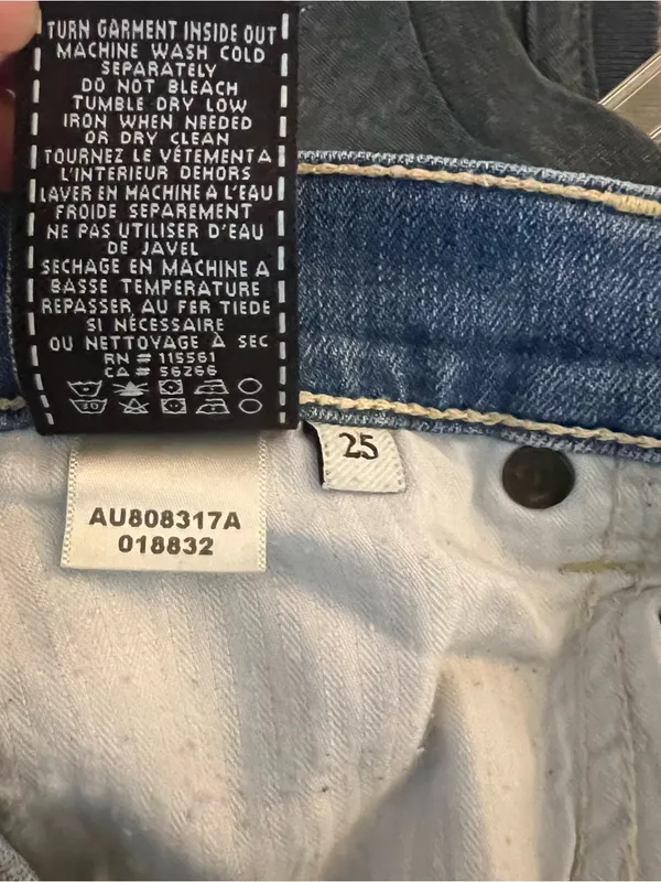 Y2K 7 for All Mankind Classic Mid Wash Women's Jeans Size 25 - Image 15