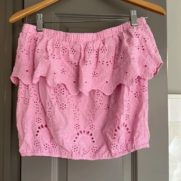 Young Fabulous & Broke Pink Eyelet High-Low Dress - Image 4