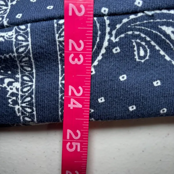 Ann Taylor Blue Bandana‎ 100% Cotton Top Balloon Sleeves Medium Casual - Image 7