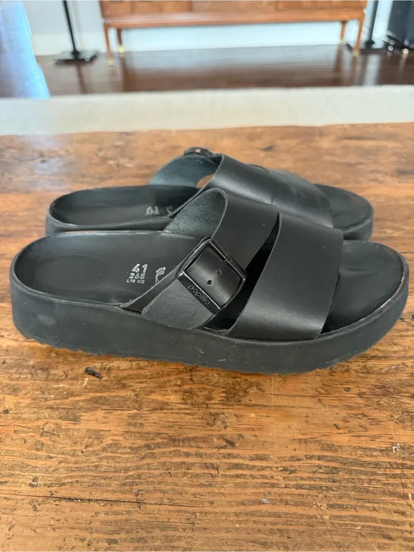 Papillio by Birkenstok Black Buckle Strap Sandals Size 41/10.5 - Image 3