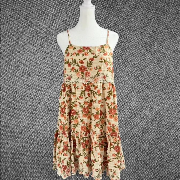 American Eagle Floral Lace Trim Dress - Image 2