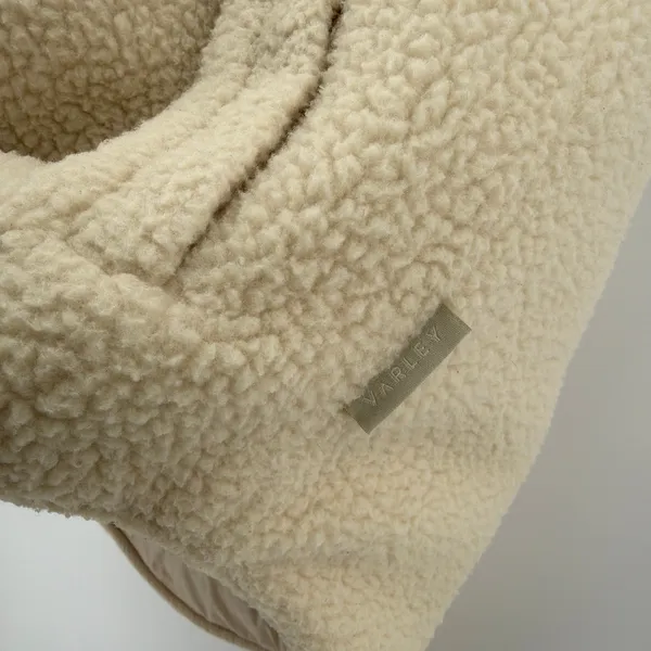 Varley Ellis Gilet Sherpa Reversible Quilted Puffer Vest Medium Beige VAR00942 - Image 11