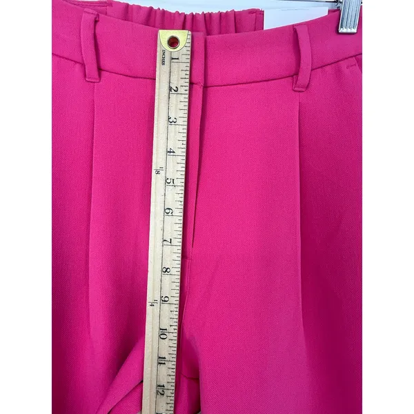 Old Navy Extra High-Rise Pleated Wide-Leg Trousers Pink Career Pants S - Image 8