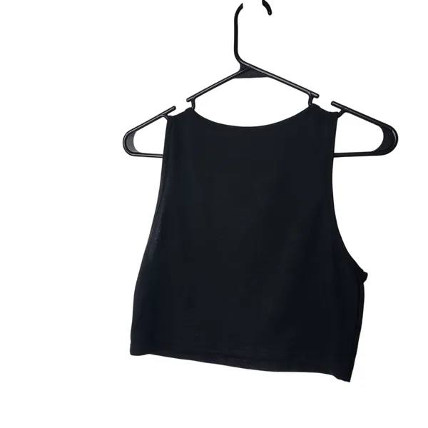 Unbranded Black Spider Web Heart Casual Graphic Tee Sleeveless Tank Crop Top S - Image 3