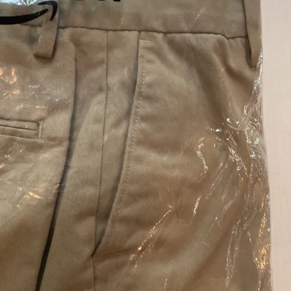 Khaki men’s pants size 31W 29L new in package, flat front - Image 3