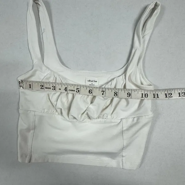 Aritzia Wilfred Free - Orbit Tank - White Crop Top -‎ Size XS. - Image 8