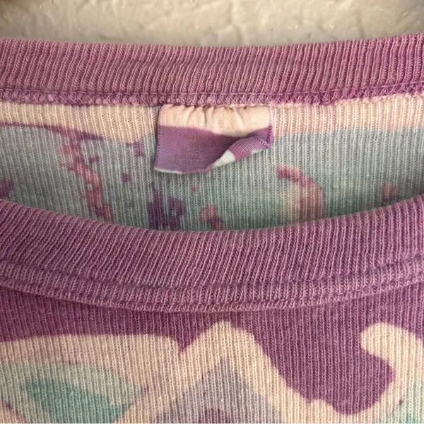 Vintage 70s 80s purple batik thermal top Size Small - Image 6