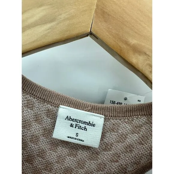 Abecrombie & Fitch Top Women S NWT Brown‎ White Checkered High Neck Racerback - Image 5