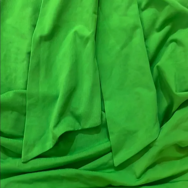SHEIN Green Bodycon Dress with Bishop Sleeves and V-Neck - Image 3