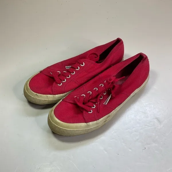Superga‎ Red Lace Up Sneakers Size 8 - Image 3