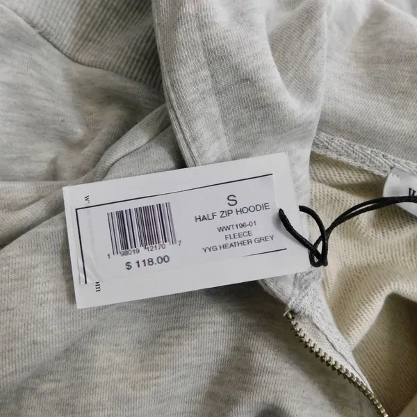 NWT!! WEWOREWHAT Half Zip Hoodie Heathered Gray Sweatshirt Hood Athleisure Small - Image 11