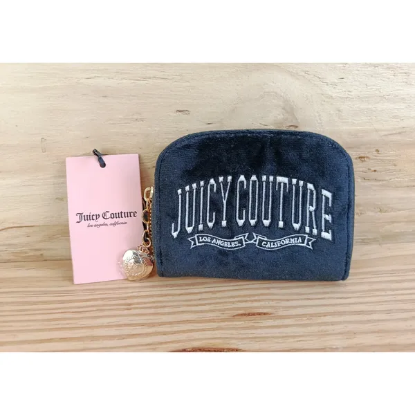 Juicy Couture Liquorice Couture University Mini Compact Wallet Embroidered NWT - Image 2