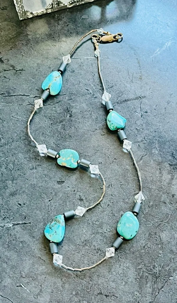 The Vintage Shop Navajo 925 turquoise necklace - Image 4