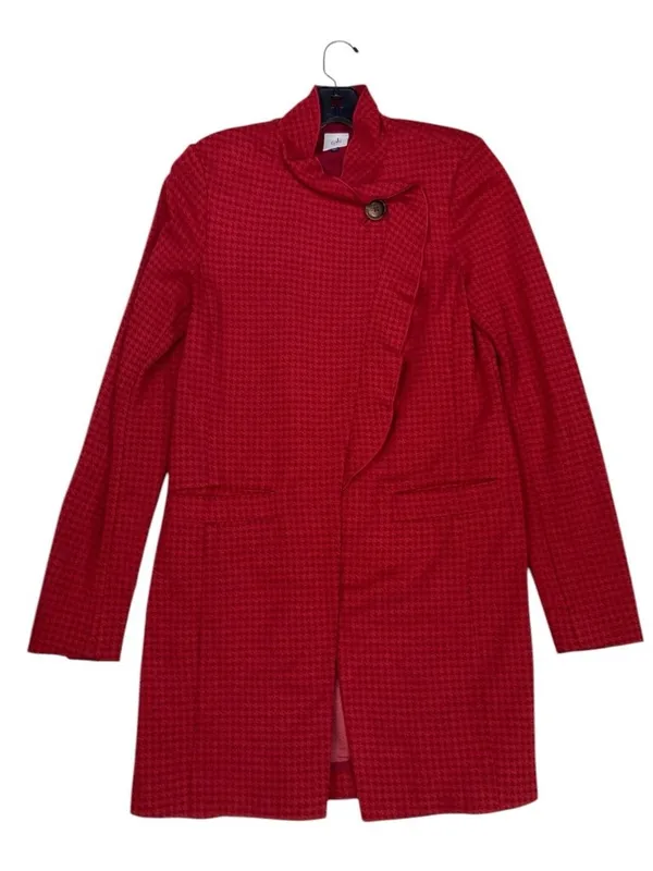 -Cabi Celebration Jacket Women’s Size XS Red Houndstooth Print Academia #3546 - Image 4