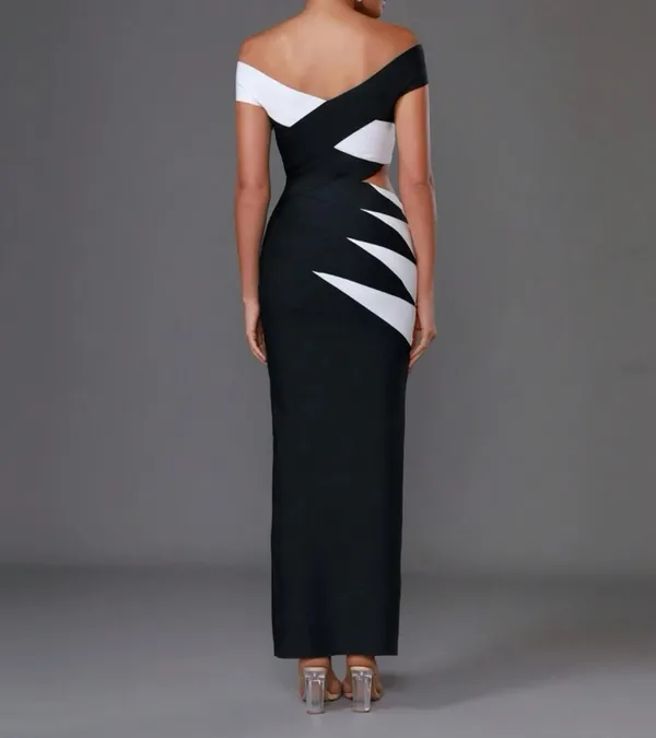 Boutique Black Off-The-Shoulder Maxi Prom/Formal Dress - Image 7