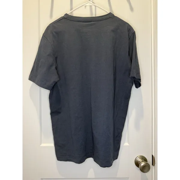 Zara T-Shirt Women’s Large Navy Blue Crew Neck Short Sleeve Basic Top Tee Cotton - Image 3