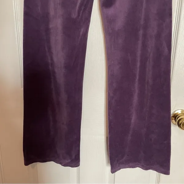Juicy Couture Y2K Velour Track Pants Sweatpants Sz Small Purple - Image 8
