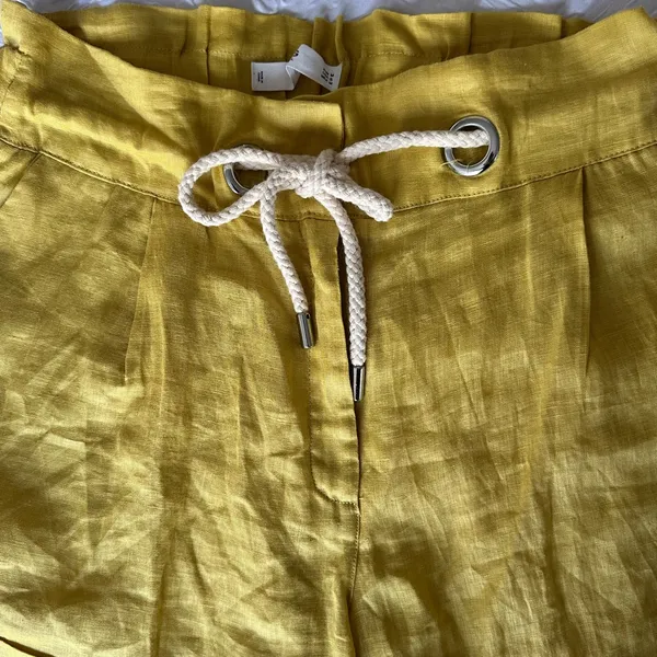 Mango Yellow Women's Shorts with Drawstring - Image 4