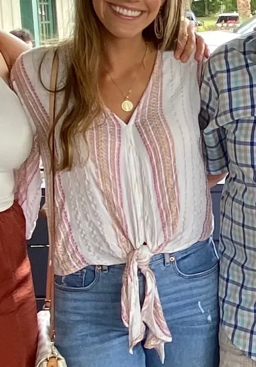 White & Pink Shirt / Blouse - Image 2