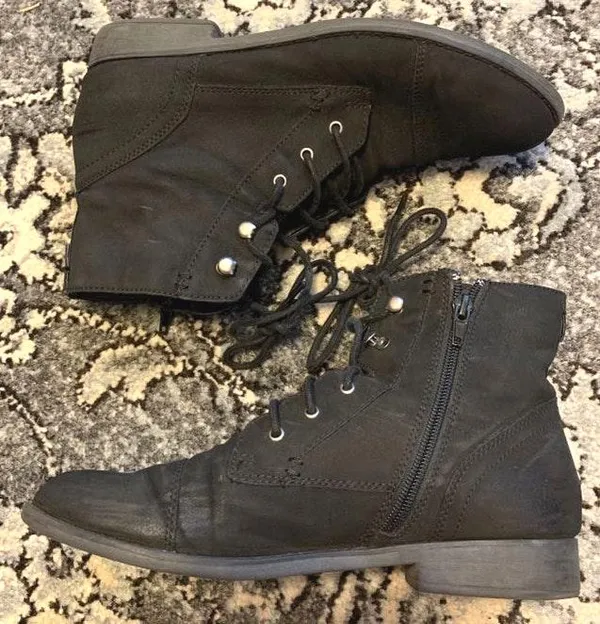 Madden Girl Black Lace Up Booties - Image 3