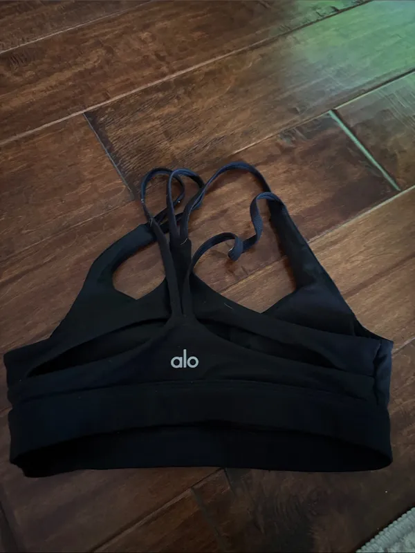 ALO Yoga Black Strappy Sports Bralette - Image 2