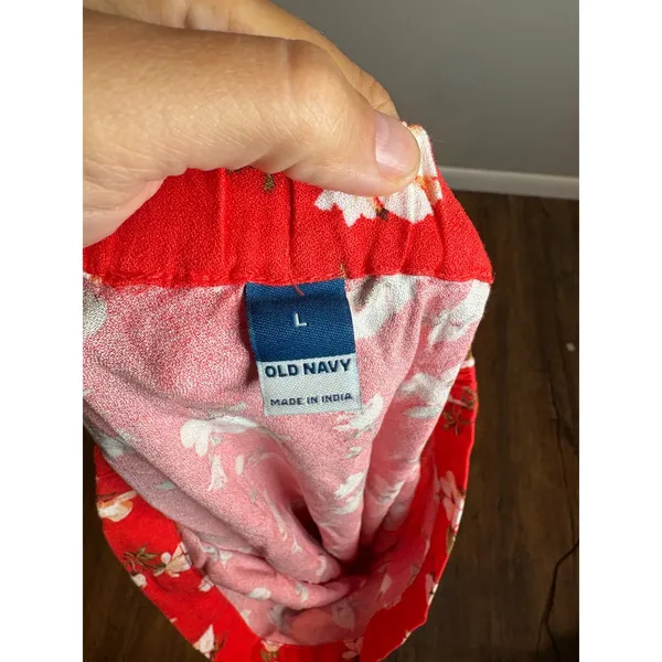 NWT Old Navy red floral midi skirt - Image 4