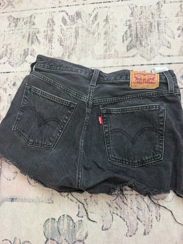 Levi's Black denim shorts - Image 2