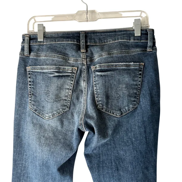Silver Jeans Co Womens Straight Leg Blue Wash Denim Jeans Size 26 Cropped - Image 2