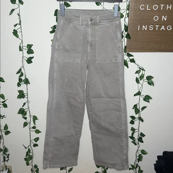 American Eagle Green Gray Stretch Skater Jeans - Image 2