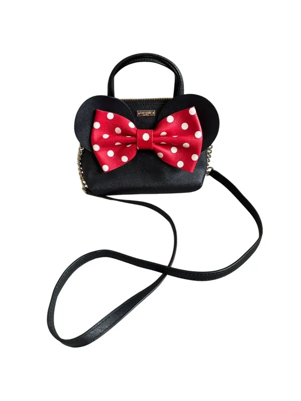 KATE SPADE x Minnie Mouse Disney Black Saffiano Leather Crossbody Bag - Image 9