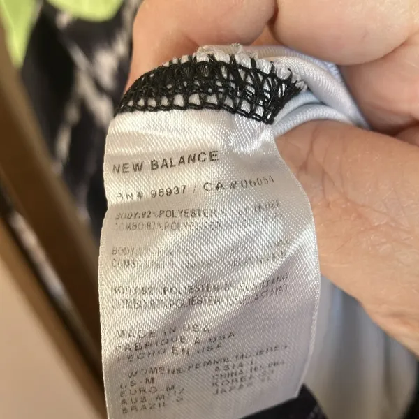 FINAL MARKDOWN New Balance Lime Green and Black Tank Top medium - Image 4
