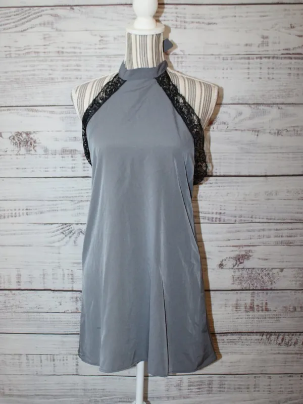 Honey Punch halter neck mini dress Gray Size Xsmall - Image 2